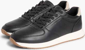Tommy Hilfiger Mens Tommy Hilfiger Newport Leather Mens Trainers - Black - Size: 10.5