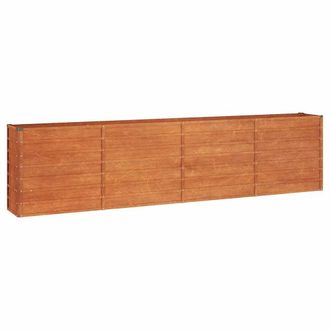 Berkfield Home Garden Raised Bed Rusty 320x40x77 cm Corten Steel in Brown | Size: 320 x 40 x 77 cm