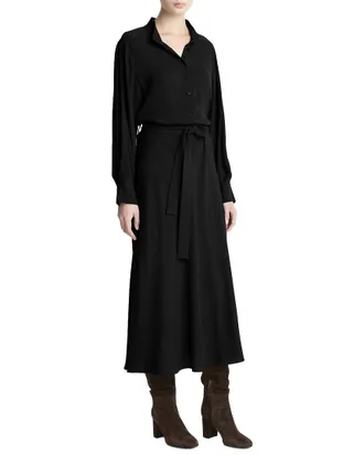 Vince Collar Stand Shirt Dress