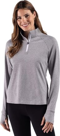 Cutter & Buck Adapt Recycled Soft Knit Stripe Womens Quarter Zip Pullover
