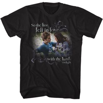 American Classics Twilight T Shirt Edward Cullen Lion in Love with Lamb Adult Short Sleeve T Shirts Twilight Movies Graphic Tees, Black, XXL