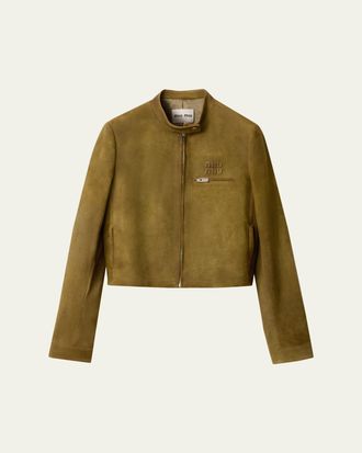 Miu Miu Waxed Suede Jacket