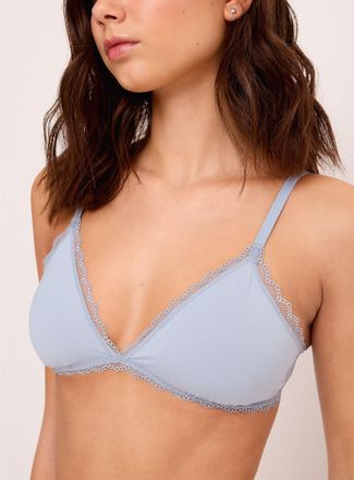 Miiyu Womens Scalloped-edge padded triangle bralette