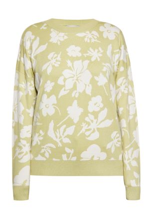 Usha Jumper Dames Lichtgroen gebroken wit