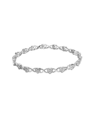 House of Brilliance Haus Of Brilliance Silver 0.10 Ct. Tw. Diamond Tennis Bracelet