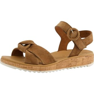 Paul Green Trento Ankle Strap Platform Sandal in Nut Suede at Nordstrom, Size 10.5Us