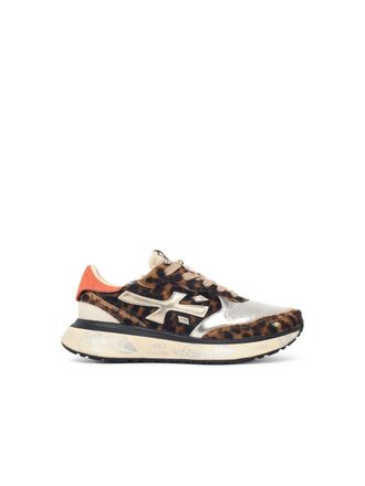 Premiata Sneakers Premiata Lauryn in misto cavallino con stampa leopardata