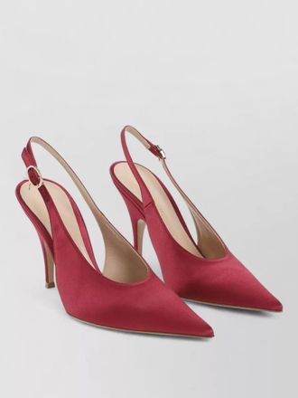 Gianvito Rossi satin slingback pumps