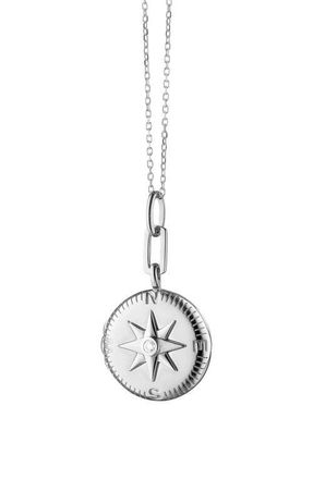 Monica Rich Kosann Travel Locket Sterling Silver Necklace at Nordstrom, Size 18 In
