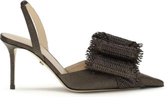 Mach & Mach Brown Woven Pumps