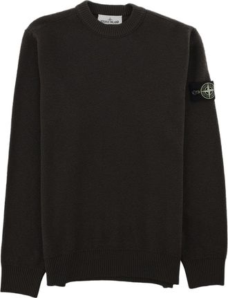 Stone Island Ribbed Wide-Fit Sweater In 100% Virgin Wool