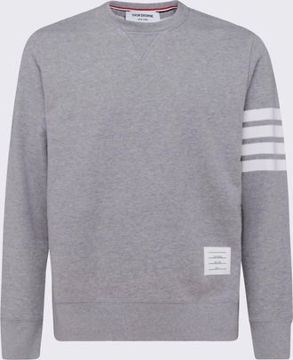 Thom Browne Light Grey Cotton Sweatshirt