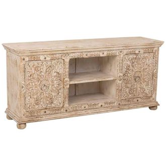 Wanderlust Deco Aparador de madera beige 165x45x76