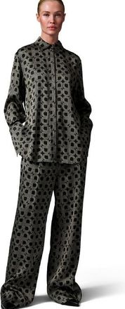 Day Birger Et Mikkelsen Plymo Printed Long Sleeve Shirt in Black at Nordstrom, Size 14