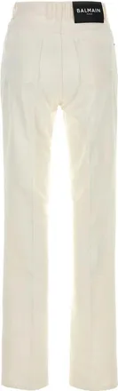 Balmain Womens White Denim Jeans 0fc Blanc Cass&eacute; Cotton