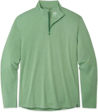 Stio | Mens Divide Half Zip Top, Size Extra Large in Forage Heather