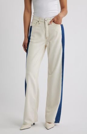 Rag & Bone Featherweight Logan Wide Leg Jeans in Dark Bleach at Nordstrom, Size 34