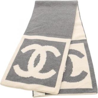 Chanel Pre-owned Stole - Dames - Vintage Accessoires - Grijs - ONE Size - Wol - Vintage