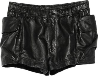 R13 Leather Shorts - Womens - Sheepskin/Polyester
