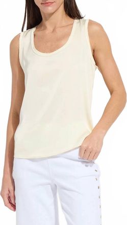 Lyss&eacute; Filipa Mixed Media Tank In French Vanilla