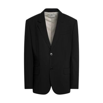 Ami Blazers, male, Black, Size: XL Straight Single Breasted Jacket