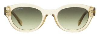 Lacoste L6024S Oval Acetate Frame Sunglasses - Beige