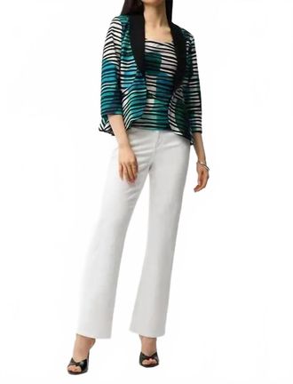 Joseph Ribkoff Hip-Length 2-Piece Top In Green / Multi