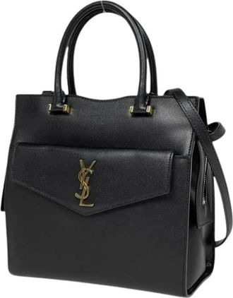 Saint Laurent Pre-owned Handbags, female, Black, Size: ONE SIZE Pre-owned Vintage Handbag