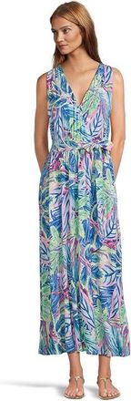 Tommy Bahama Frond Grove Sleeveless Maxi Dress Womens Dress Cyber Light : LG (US 12-14), Modal/Spandex/Tencel