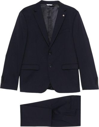 Manuel Ritz Tailored Virgin Wool Notch Lapels Suit