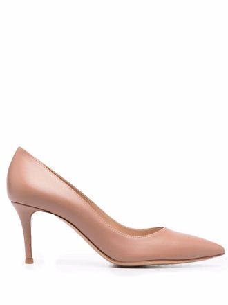 Gianvito Rossi polished-finish pointed-toe pumps - Neutrals