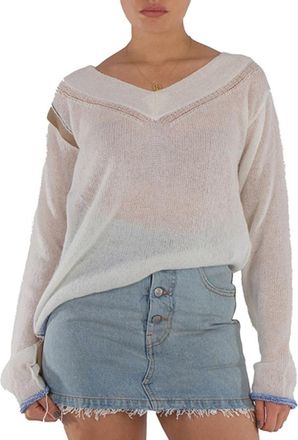 Maison Margiela Mm6 Maison Margiela V-Neck Sweater