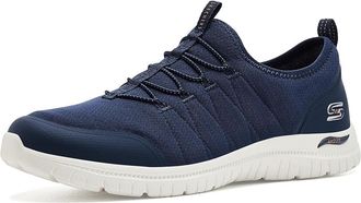 Skechers Arch Fit Virtue - Dahlia Womens Flat Shoes Navy : 8.5 B - Medium, Textile