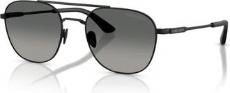 Giorgio Armani Vierkante Zonnebril - Heren - Zonnebrillen - Zwart - 54 MM - Accessoires