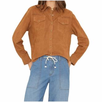 Xirena Billie Suede Shirt In Brown