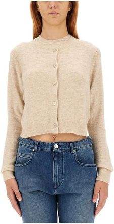 Isabel Marant Amenita-Ga Cardigan - Dames - Vesten - Beige - M - Truien & Vesten