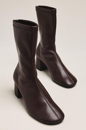 Maeve Block Heel Sock Boots