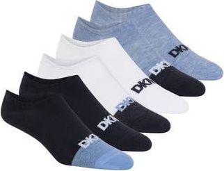 DKNY 6-Pack Liner Socks in Blue at Nordstrom Rack, Size 10-13