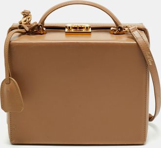 Mark Cross Tan Leather Grace Box Bag