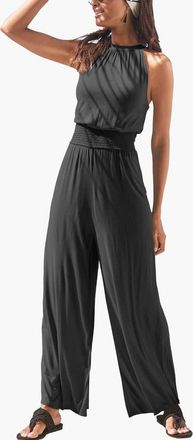 Lascana Womens Halter Neck Jumpsuit in Black at Nordstrom, Size 10