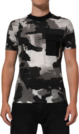 Dolce & Gabbana Multicolor Camouflage Men Short Sleeves Mens T-shirt