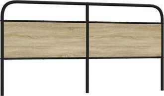 vidaXL Cabecero De Acero Y Madera De Ingenier&iacute;a Roble Sonoma 190 Cm Vidaxl