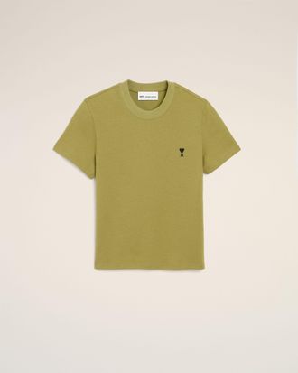 Ami Green Cotton Ami De Coeur Cropped T-shirt Green - XXL - for Women