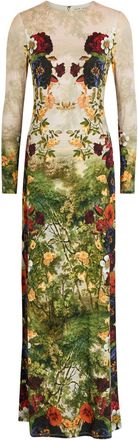 Alice & Olivia Delora Floral-print Jersey Maxi Dress - Green - 10 (UK14 / L)