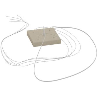 Top-Light Rosone Quadrato Metallo Sabbia 1 Foro 14X14Cm