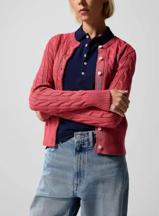 Polo Ralph Lauren Polo Shirt Ralph Lauren - Womens Pure cotton cable-knit cardigan