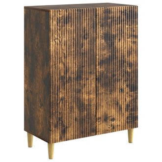 vidaXL Aparador Roble Ahumado 66 X 34,5 X 90 Cm Madera De Ingenier&iacute;a Vidaxl