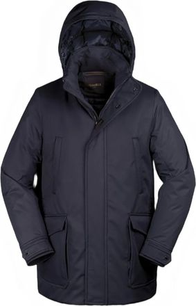 Moorer Cappotto con cappuccio Orio - Blu