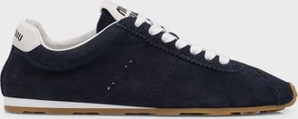 Miu Miu Suede Bicolor Retro Trainer Sneakers