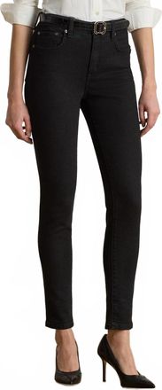 Ralph Lauren High-Rise Skinny Ankle Jean In Emperial Black Wash